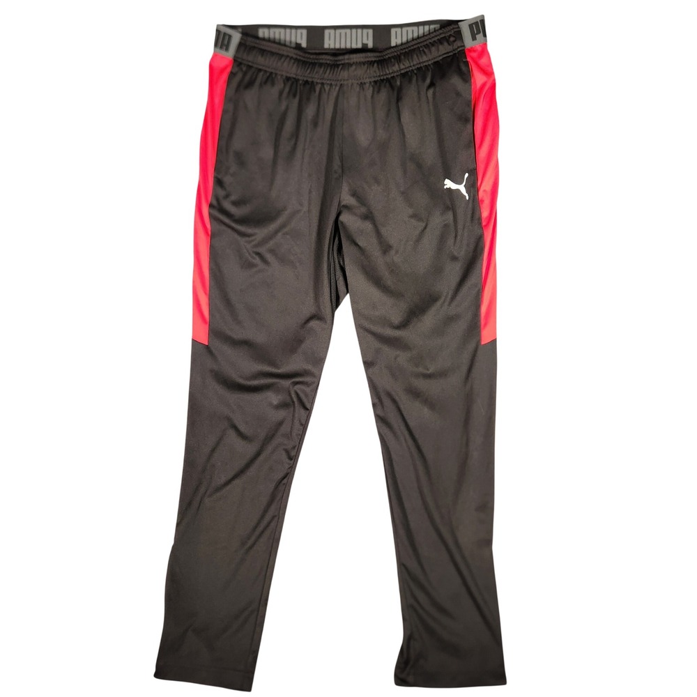 Puma Track Pants Mens XXL Black Red Excellent DryCell Soccer Training 656299-05